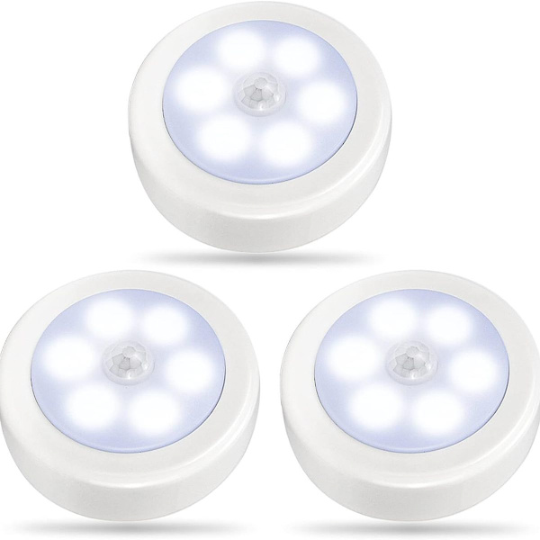 LED-nattlys med bevegelsessensor, LED-skapbelysning med fjernkontroll, USB KLB