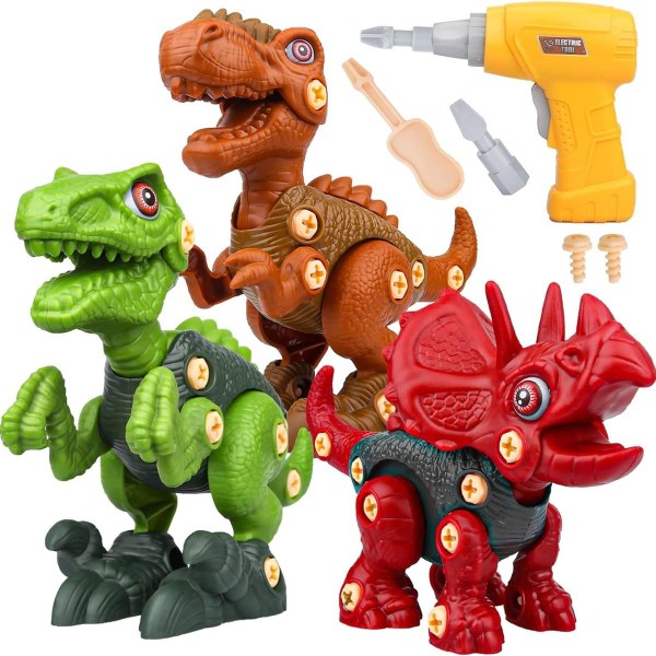 Adskil dinosaurlegetøj til børn, byggelegetøj KLB