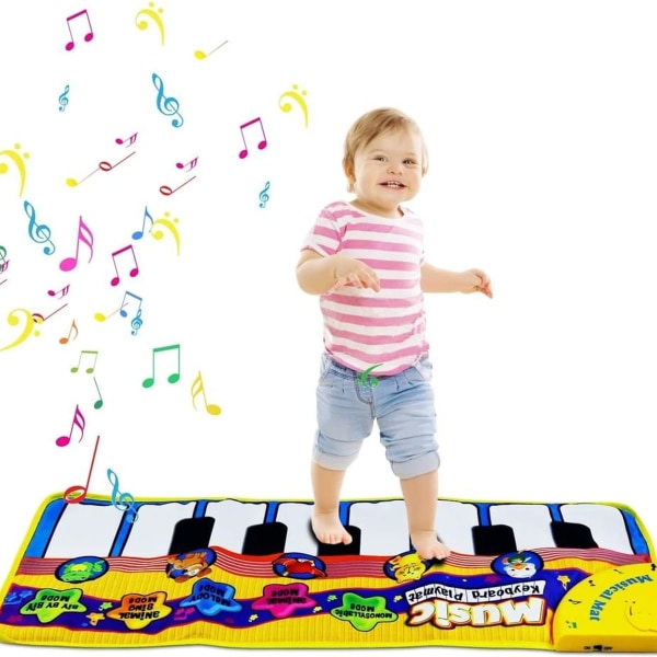 Klaver Spillemåtte, Børne Klaver Måtte Musikalsk Tæppe Baby Tastatur Tæppe KLB