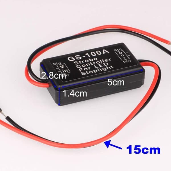 LED blinkende lyskontroller - 2 stk stroboskop bremselyskontroller KLB