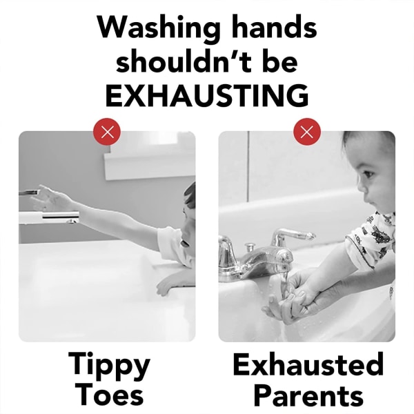 (Blå, Pink, 2 stk.) Vandhaneforlænger til småbørn og børn, passer til vasketud badekar til køkken og badeværelse. Fremmer håndvask, uafhængighed