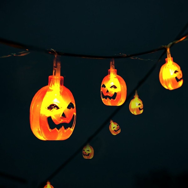Halloween Gresskar Lys Fe LED Strengelys 6.56ft KLB