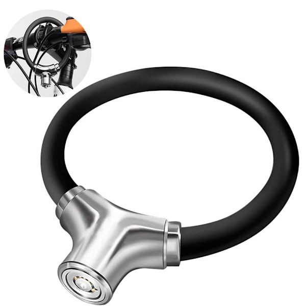 Cykel Lås, Kæde Lås, Mini Bærbar, Ren Sort