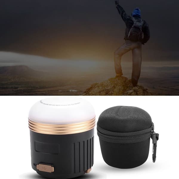 USB-drevet LED-teltlampe, Bluetooth-høyttaler med KLB