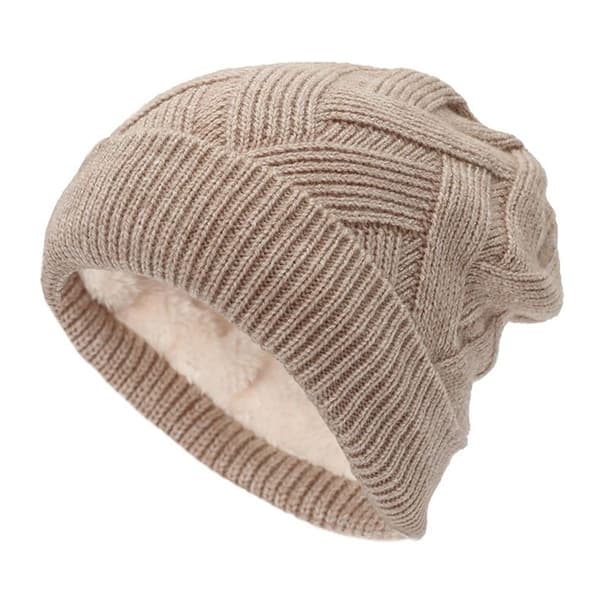 Enfärgad fleece vintermössa för män och kvinnor utomhus