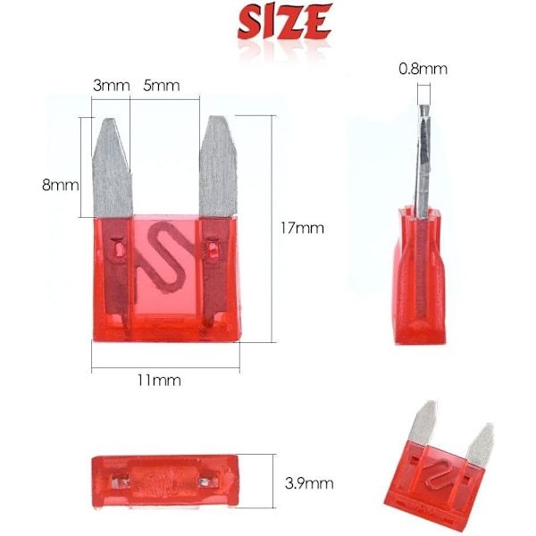 Pakke med 150 bilstandardsikringer, sortiment av bladsikringer 2A 3A 5A 7.5A