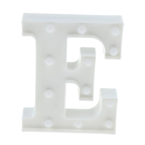 Dekorativ LED-bokstav Marquee-skylt med lampor E A 22 x 18 x 4 cm KLB