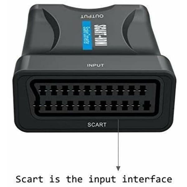 SCART-HDMI-sovitin, 1080P SCART-HDMI-muunnin USB-virtajohdolla