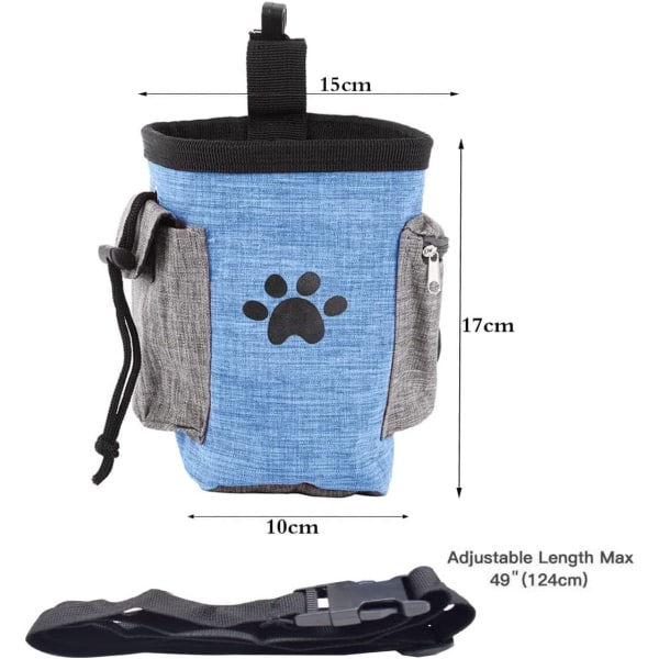 2 ST Vattentät hundpåse Portabel hundgodisväska Hundträningsväska Löstagbart bälte för inomhus- och utomhusbruk