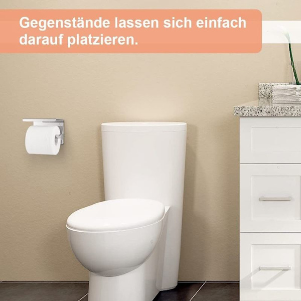 Toiletpapirholder hylde toiletpapir rulleholder uden boring toiletpapirholder