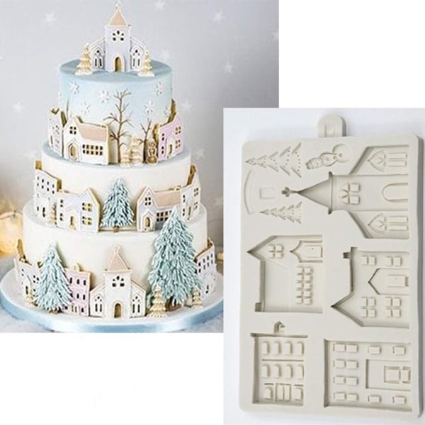 Christmas Ginger Cake House Silikoneform Rigtig formede kager KLB