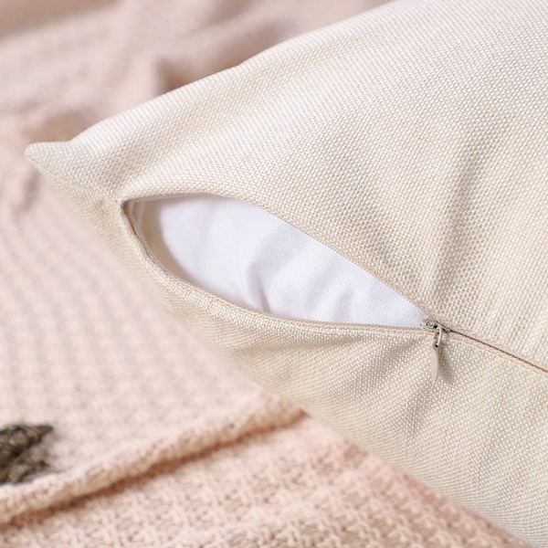 Set med 4 45 x 45 cm putetrekk, polyester og lin dekorative putevar sofa bil hjem dekor putetrekk -