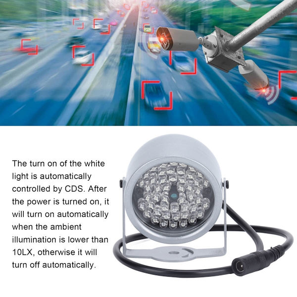 Yökuvaus infrapunavalo IP5 Sadekestävä 48 LED IR Infrapunavalo KLB