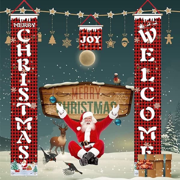 Julebanner God Jul Girlander Bannersett Jule Veranda KLB