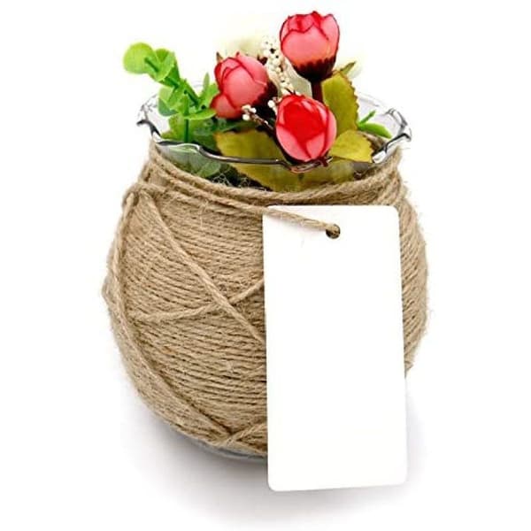 Presentlappar, 100-pack Kraftpappersetiketter, 4,5 Vita
