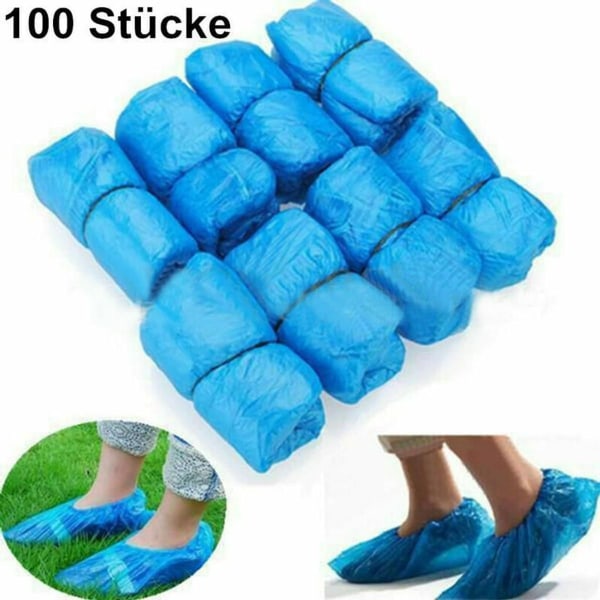 100 pieces disposable shoe covers, disposable shoe covers, overshoes, blue KLB