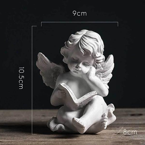 Resin Kerub Engel Have Statue, Charmerende Engel Skulptur, Mindesmærke Statue til