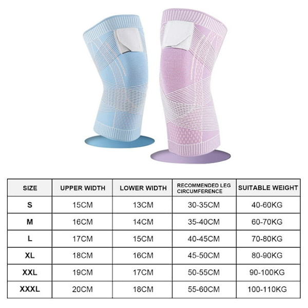 1 Pack Sports Knäskydd Kompression Elastisk Knäskydd Stöd Fitness Knäskydd Skyddande Bandage (Lila, S)