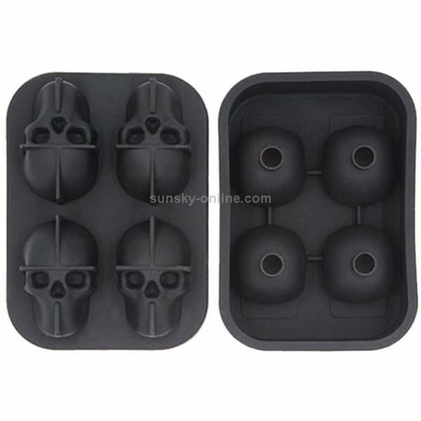 2017 Skull Ice Cube Tray Halloween Gave 4 Huller Ice Cube Tray