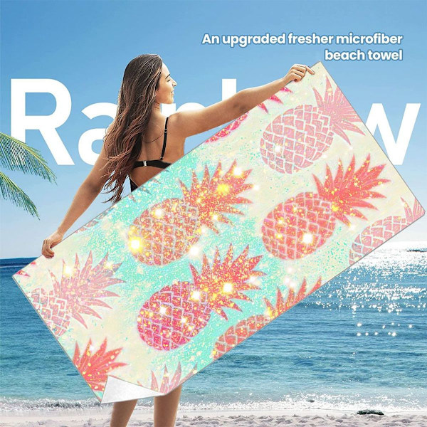 1 dubbelsidig loop ananas strandhandduk gränsöverskridande