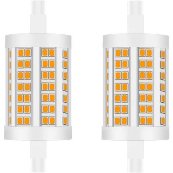 Dæmpbar 78mm R7S LED-pære 15W Varm Hvid 3000K Lineær Spotlight Dobbelt Endet 150W Halogenpære Erstatning Perfekt til Soveværelse, Badeværelse 2stk