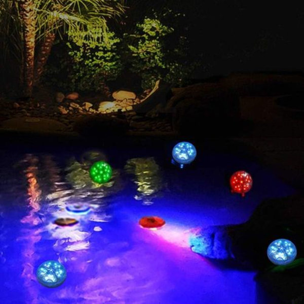 Poollampa, infällbar LED-lampa med fjärrkontroll, vattentät