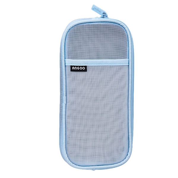 Mesh Blyantpose Transparent Enkel Stasjonær Organizer Blå