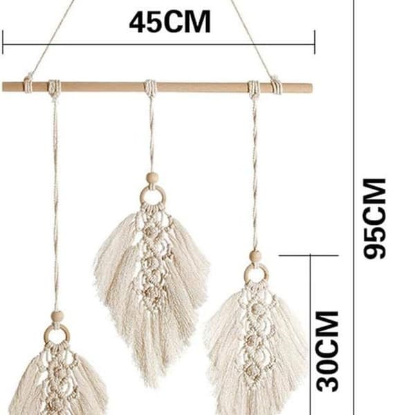 Macrame väggdekoration handgjord drömfångare, Boho Chic Bohemian väggdekor, KLB