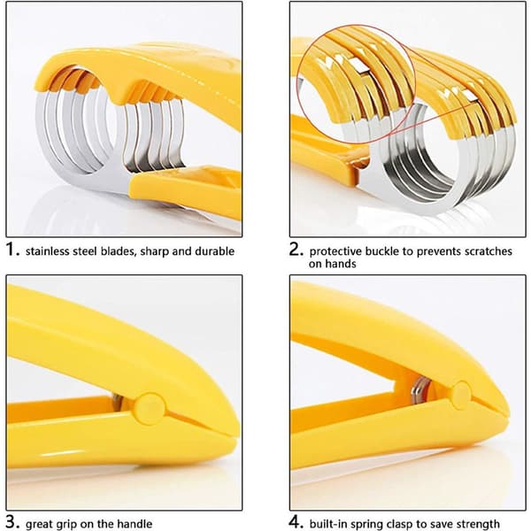Bananslicer ABS + Rustfrit Stål Køkkenredskab til Bananpølse