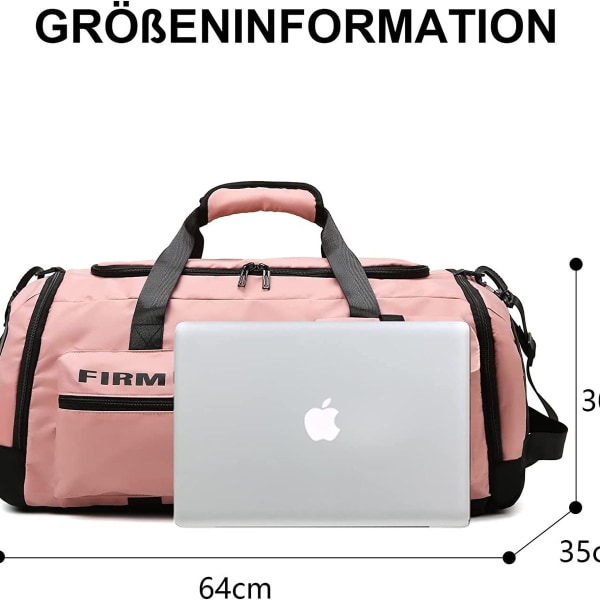 Travel bag Large women's men's sports bag with shoe compartment and wet-dry compartment