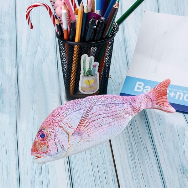 Fisk Formet Stor Studerende Stationery Taske Sjov Form1 KLB