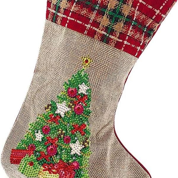 Julstrumpor, DIY diamantmålning julklapp KLB