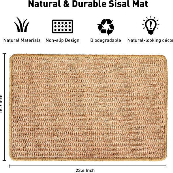 Naturlig Sisal Katt Repmatta Skyddar Mattor