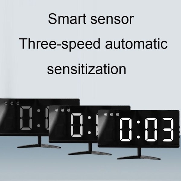 6615A LED Elektronisk Ur, Smart Digital Bordur (Grøn)
