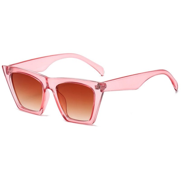 En bit rostat te Vintage Square Cat Eye solglasögon för kvinnor Mode Retro Cateye solglasögon
