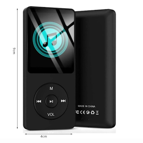 AGPTEK MP3-spelare Bluetooth 5.0 Sport 32GB med 1,5 tums TFT-hörlurar