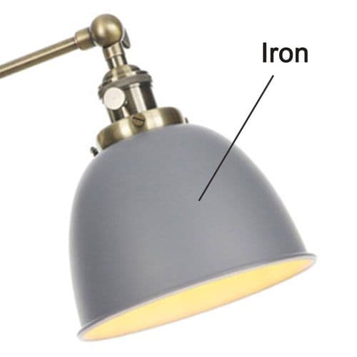 Moderne taklampe halvcirkel mini med grå metallskjerm