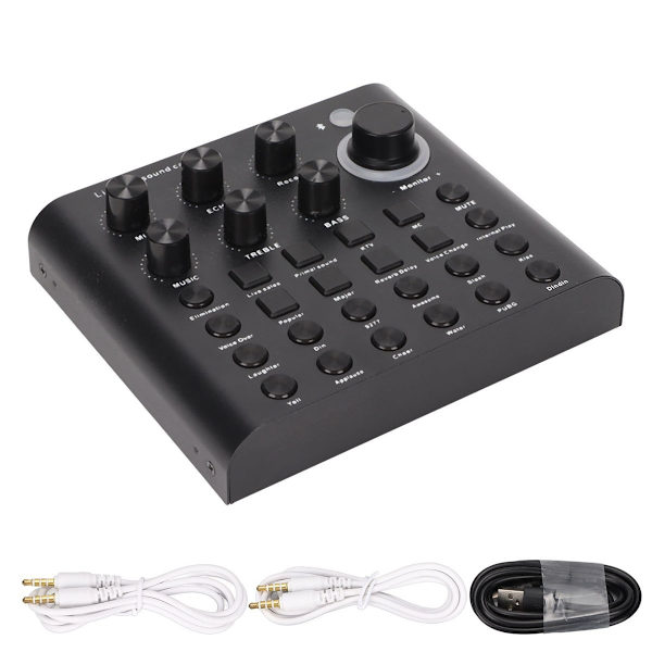 V8P live-ljudkort, one-touch mute, röstförändring, dubbla mikrofoner KLB