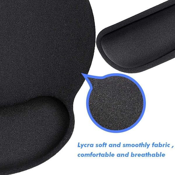 Ergonomisk musmatta med handledsstöd, premium minnesskum 4
