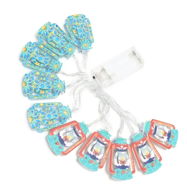 1,5 m muslimsk Ramadan-ljus Kerosene-lampa formad 10 LED dekorativ KLB