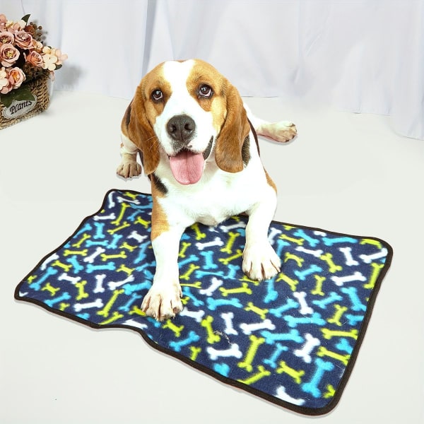 Hunde tæpper, blødt fluffy fleece kæledyr tæppe varmt M(12.99x9.84) KLB
