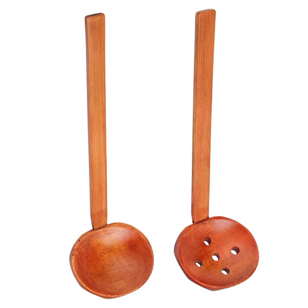 Träslev Träsked Slev Pasta Sil Set Bestick KLB
