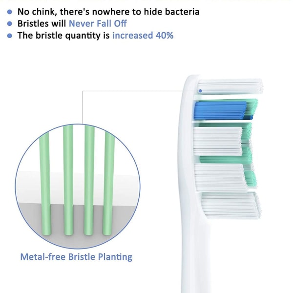 4 elektriske tandbørstehoveder, tilbehør til elektriske tandbørster