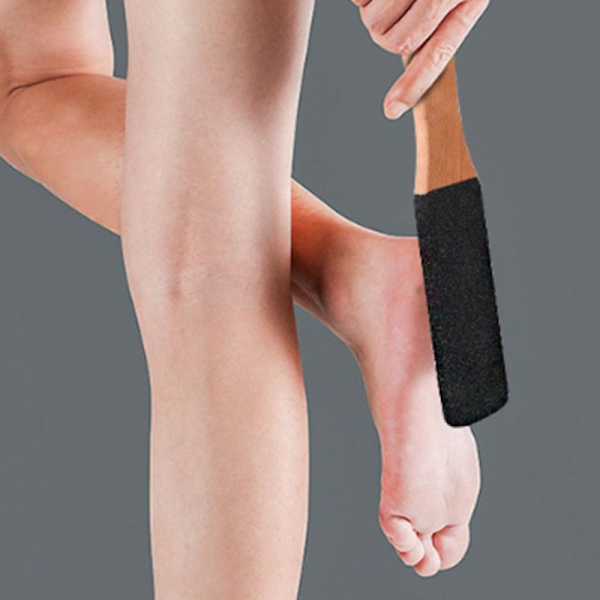 Flad Pedicure Fodfil - Naturligt bølget træ fjerner tør, ru,
