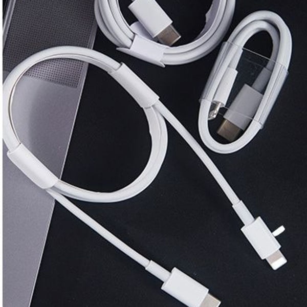 til Lightning-kabel iPhone hurtigladekabel USB-C strømforsyning lading KLB