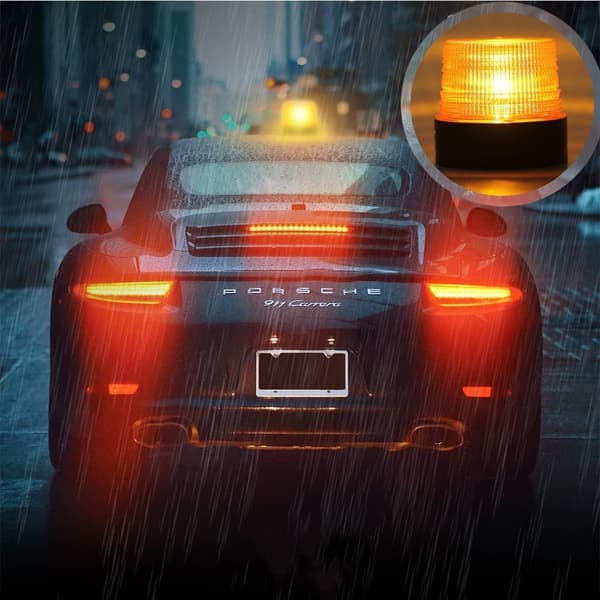 Orange LED 12V trådløs blitzlys magnetisk blinkende lys nødsignaleringslys til auto køretøj