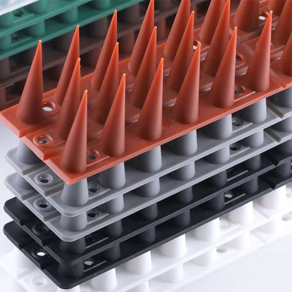 12-pack plastfågelavvisande spikstängsel, klättringsskydd (grå)