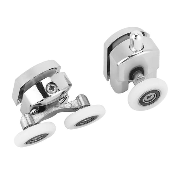 2PCS Plast Elektropläterad Hjul Glidande Rullspår Dörr KLB