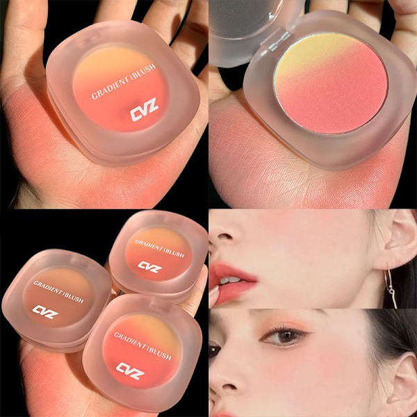 Rig pigmenteret, let pudder blush og highlighter