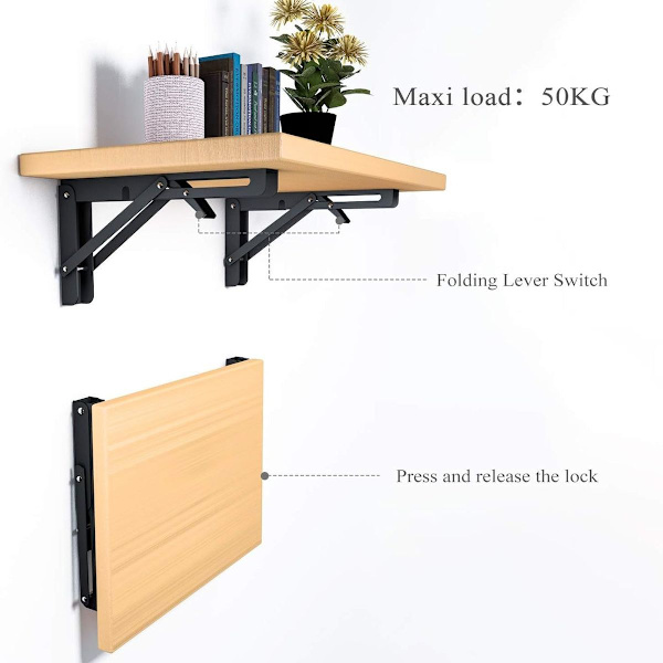 Folding square wall shelf KLB